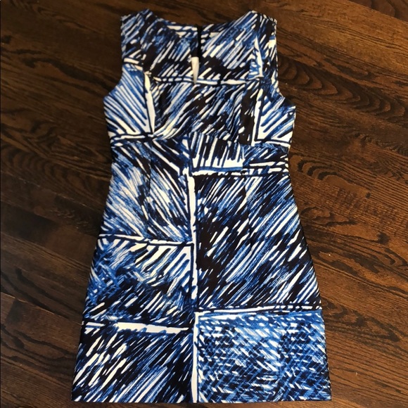 Milly Dresses & Skirts - Milly Scribble shift dress blue/black size 4